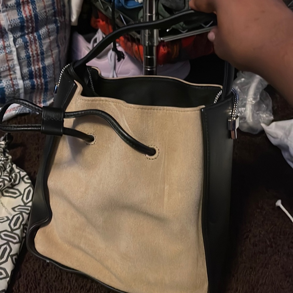 3.1 Phillip Lim leather-trimmed Suede Bucket Bag